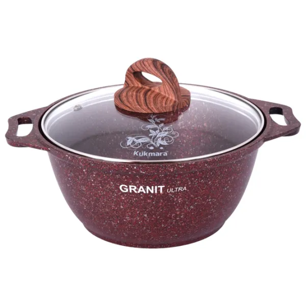 Cratiță Kukmara КГА62А 6l Aluminiu / Granite red photo 1