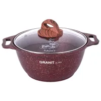 Кастрюля Kukmara КГА62А 6л Алюминий / Granite red