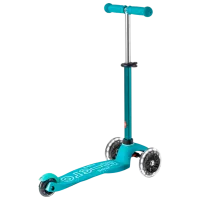 Trotinetă pentru copii cu trei roți Micro Mini Deluxe LED (MMD076) 50 kg/ Aqua photo 2