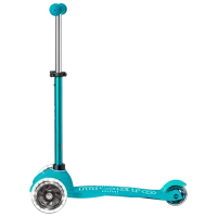 Trotinetă pentru copii cu trei roți Micro Mini Deluxe LED (MMD076) 50 kg/ Aqua photo 3
