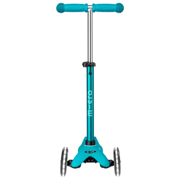 Trotinetă pentru copii cu trei roți Micro Mini Deluxe LED (MMD076) 50 kg/ Aqua photo 4