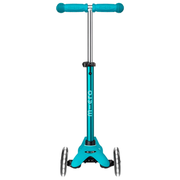 Trotinetă pentru copii cu trei roți Micro Mini Deluxe LED (MMD076) 50 kg/ Aqua photo 4
