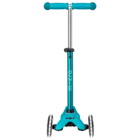 Trotinetă pentru copii cu trei roți Micro Mini Deluxe LED (MMD076) 50 kg/ Aqua photo 4