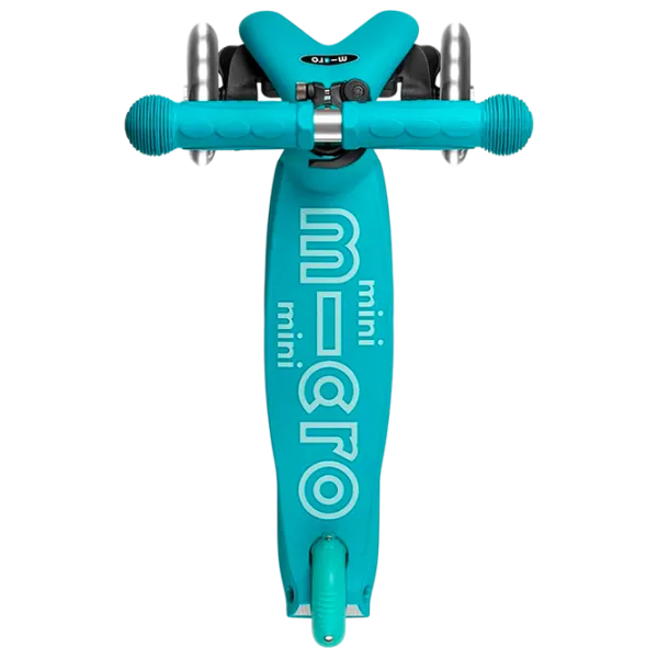 Trotinetă pentru copii cu trei roți Micro Mini Deluxe LED (MMD076) 50 kg/ Aqua photo 5