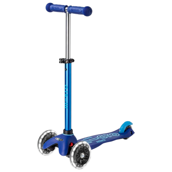 Trotinetă pentru copii cu trei roți Micro Mini Deluxe LED (MMD142) 50 kg/ Blue photo 1
