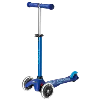 Trotinetă pentru copii cu trei roți Micro Mini Deluxe LED (MMD142) 50 kg/ Blue