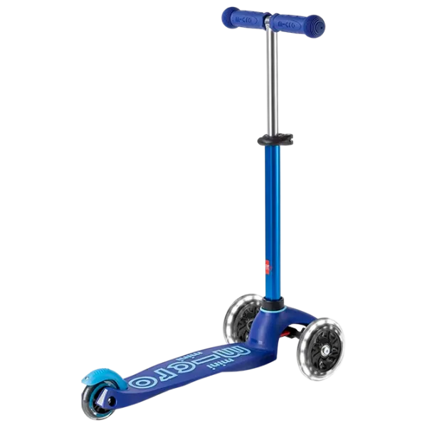 Trotinetă pentru copii cu trei roți Micro Mini Deluxe LED (MMD142) 50 kg/ Blue photo 2