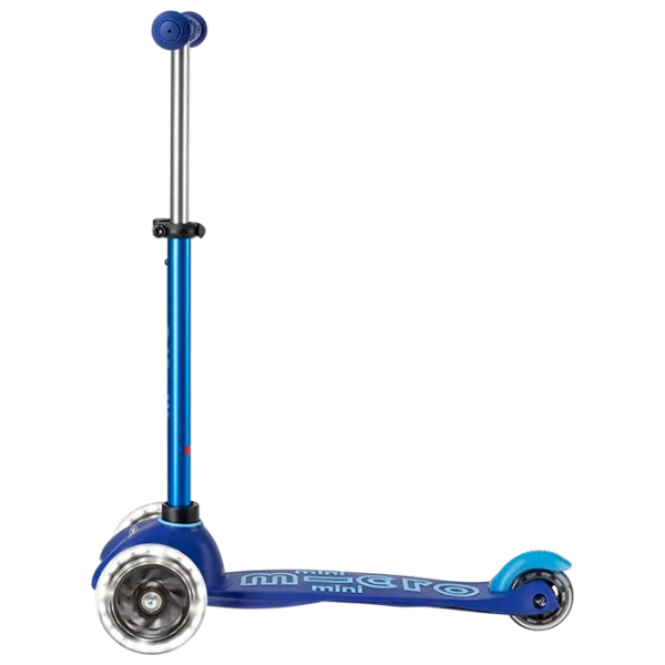 Trotinetă pentru copii cu trei roți Micro Mini Deluxe LED (MMD142) 50 kg/ Blue photo 3