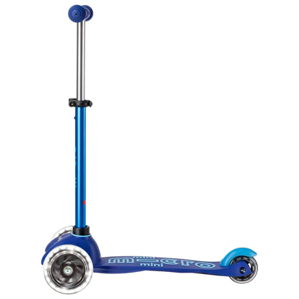 Trotinetă pentru copii cu trei roți Micro Mini Deluxe LED (MMD142) 50 kg/ Blue photo 3
