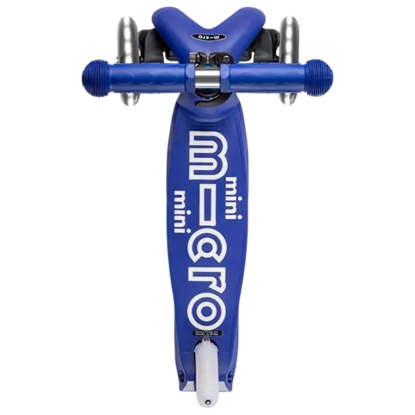 Детский трёхколёсный самокат Micro Mini Deluxe LED (MMD176) 50 кг/ Blue White photo 2