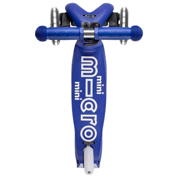 Детский трёхколёсный самокат Micro Mini Deluxe LED (MMD176) 50 кг/ Blue White photo 2