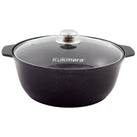 Кастрюля Kukmara ЖМТ528А 5л Алюминий / Черный
