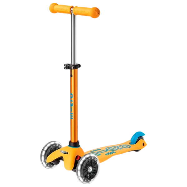 Детский трёхколёсный самокат Micro Mini Deluxe LED (MMD151) 50 кг/ Apricot photo 1