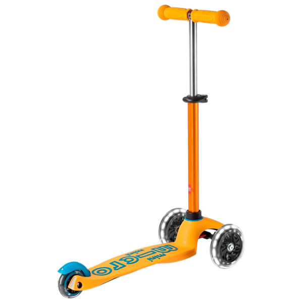 Детский трёхколёсный самокат Micro Mini Deluxe LED (MMD151) 50 кг/ Apricot photo 2