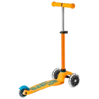 Trotinetă pentru copii cu trei roți Micro Mini Deluxe LED (MMD151) 50 kg/ Apricot photo 2
