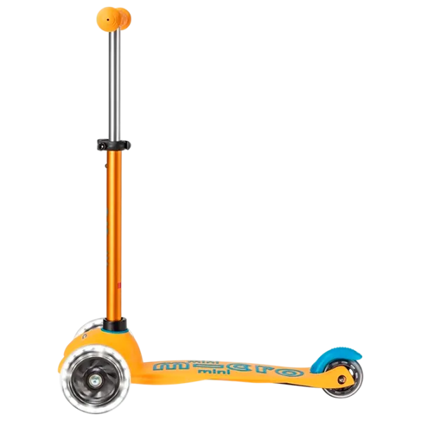 Детский трёхколёсный самокат Micro Mini Deluxe LED (MMD151) 50 кг/ Apricot photo 3