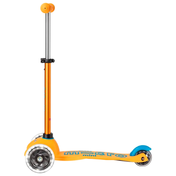 Детский трёхколёсный самокат Micro Mini Deluxe LED (MMD151) 50 кг/ Apricot photo 3