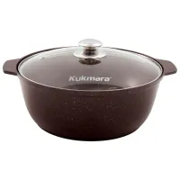 Кастрюля Kukmara ЖМК528А 5л Алюминий / Granite brown
