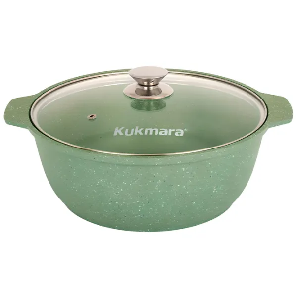 Кастрюля Kukmara ЖМФ528А 5л Алюминий / Зеленый photo 1 Кастрюля Kukmara ЖМФ528А 5л Алюминий / Зеленый photo 1