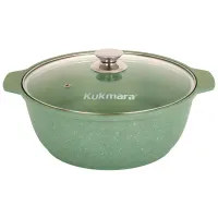 Кастрюля Kukmara ЖМФ528А 5л Алюминий / Зеленый