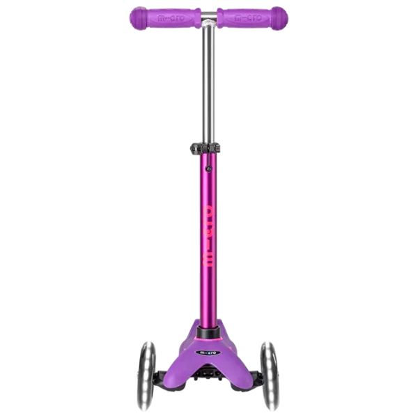 Детский трёхколёсный самокат Micro Mini Deluxe LED (MMD173) 50 кг/ Фиолетово-розовый photo 2