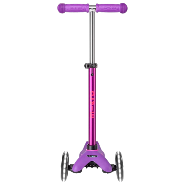 Детский трёхколёсный самокат Micro Mini Deluxe LED (MMD173) 50 кг/ Фиолетово-розовый photo 2