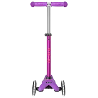 Trotinetă pentru copii cu trei roți Micro Mini Deluxe LED (MMD173) 50 kg/ Purple Pink photo 2