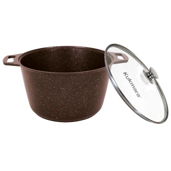 Кастрюля Kukmara КМК62-1А 6л Алюминий / Granite brown photo 1