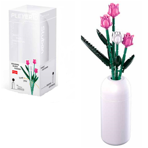 Конструктор Sluban Tulips in vase Классический/ Зеленый photo 2 Конструктор Sluban Tulips in vase Классический/ Зеленый photo 2