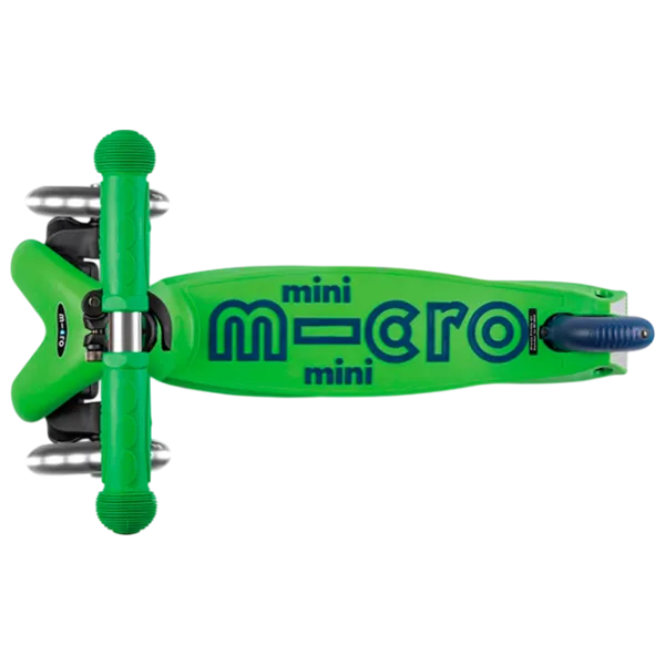 Trotinetă pentru copii cu trei roți Micro Mini Deluxe LED (MMD174) 50 kg/ Green Blue photo 2