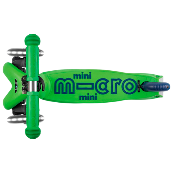 Trotinetă pentru copii cu trei roți Micro Mini Deluxe LED (MMD174) 50 kg/ Green Blue photo 2