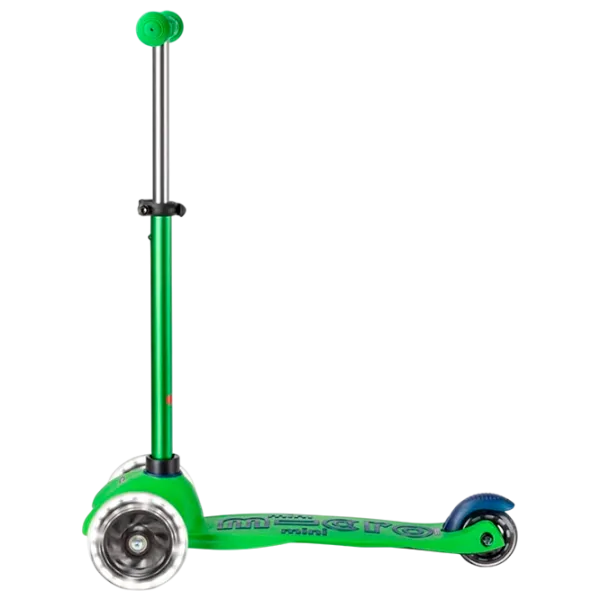 Trotinetă pentru copii cu trei roți Micro Mini Deluxe LED (MMD174) 50 kg/ Green Blue photo 5
