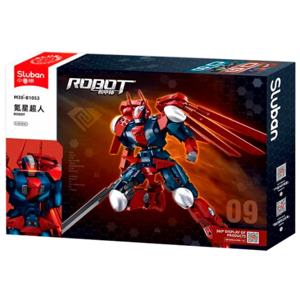 Constructor Sluban Kryptonian war robot Clasic/ Red photo 1