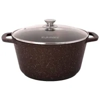 Кастрюля Kukmara КМК852А 8.5л Алюминий / Черный