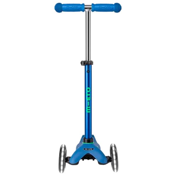 Trotinetă pentru copii cu trei roți Micro Mini Deluxe LED (MMD175) 50 kg/ Crystal Blue photo 4