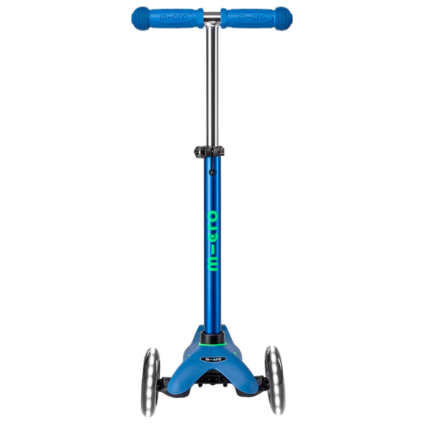 Trotinetă pentru copii cu trei roți Micro Mini Deluxe LED (MMD175) 50 kg/ Crystal Blue photo 4