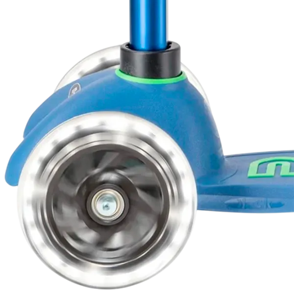 Trotinetă pentru copii cu trei roți Micro Mini Deluxe LED (MMD175) 50 kg/ Crystal Blue photo 5