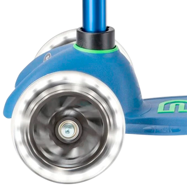 Trotinetă pentru copii cu trei roți Micro Mini Deluxe LED (MMD175) 50 kg/ Crystal Blue photo 5