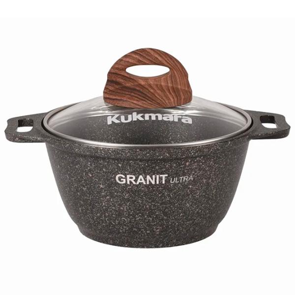 Кастрюля Kukmara КГО12А 1л Алюминий / Черный photo 1