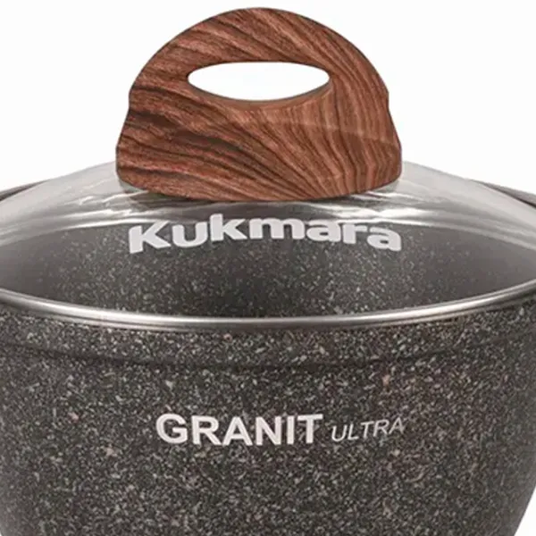 Кастрюля Kukmara КГО12А 1л Алюминий / Черный photo 2