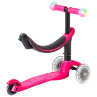 Trotinetă pentru copii cu trei roți Micro Mini2Grow Deluxe Magic LED (MMD359) 50 kg/ Pink photo 2