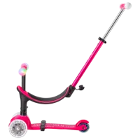 Trotinetă pentru copii cu trei roți Micro Mini2Grow Deluxe Magic LED (MMD359) 50 kg/ Pink photo 3