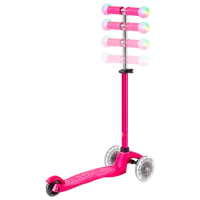 Trotinetă pentru copii cu trei roți Micro Mini2Grow Deluxe Magic LED (MMD359) 50 kg/ Pink photo 6