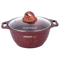 Cratiță Kukmara КГА22А 2l Aluminiu / Granite red
