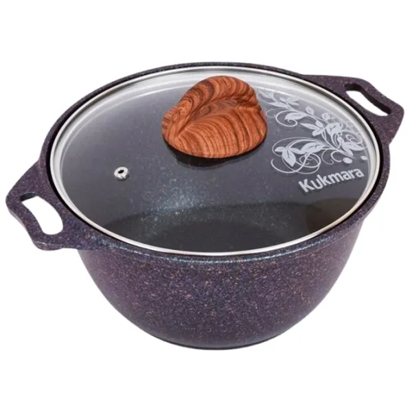 Кастрюля Kukmara КГГ22А 2л Алюминий / Granite red photo 1 Кастрюля Kukmara КГГ22А 2л Алюминий / Granite red photo 1