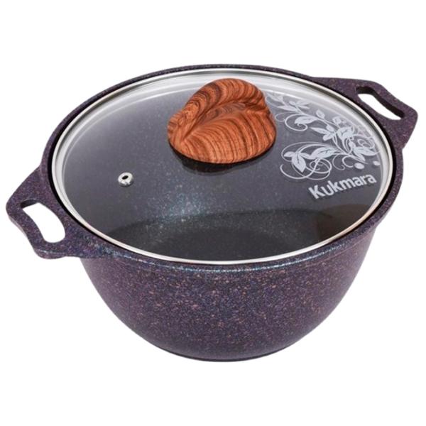 Кастрюля Kukmara КГГ22А 2л Алюминий / Granite red photo 1 Кастрюля Kukmara КГГ22А 2л Алюминий / Granite red photo 1