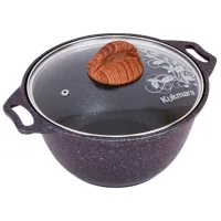 Кастрюля Kukmara КГГ22А 2л Алюминий / Granite red