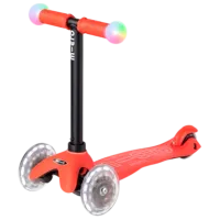 Детский трёхколёсный самокат Micro Mini2Grow Deluxe Magic LED (MMD356) 50 кг/ Красный photo 4