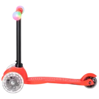 Детский трёхколёсный самокат Micro Mini2Grow Deluxe Magic LED (MMD356) 50 кг/ Красный photo 6