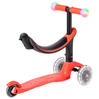 Детский трёхколёсный самокат Micro Mini2Grow Deluxe Magic LED (MMD356) 50 кг/ Красный photo 7